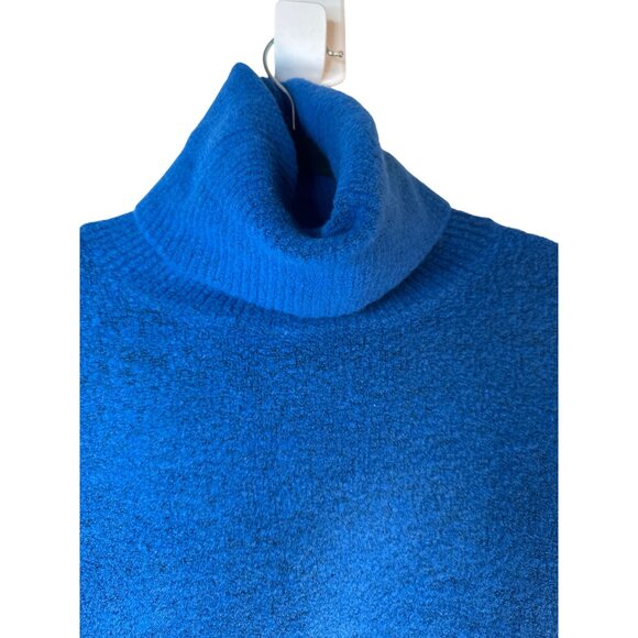 2/$30 ZARA Blue Turtleneck Sweater Small Soft Acrylic Blend Dolman Sleeve Ribbed - Picture 6 of 16